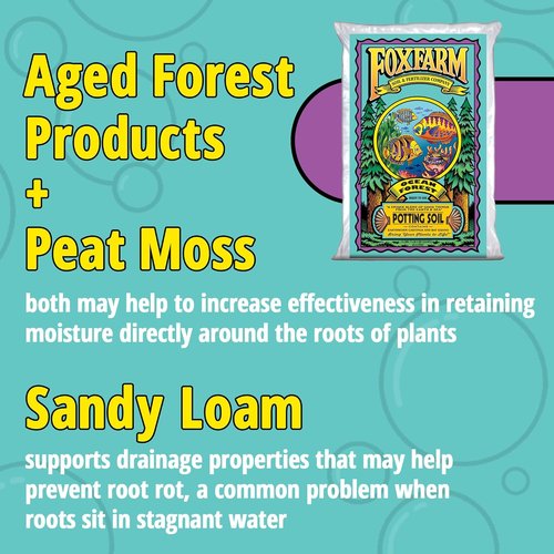 FoxFarm Ocean Forest Potting Soil - Light, Aerated Texture for All Container Plants | 1.5 Cu Ft