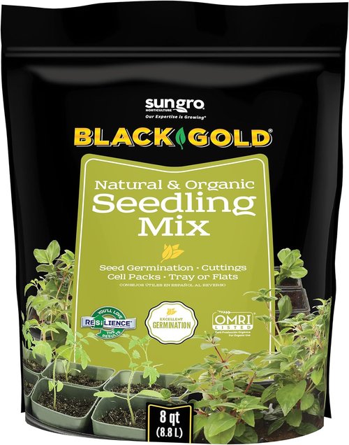 Black Gold Seedling Mix - Premium Organic Soil for Healthy Plant Growth | 8 Quart