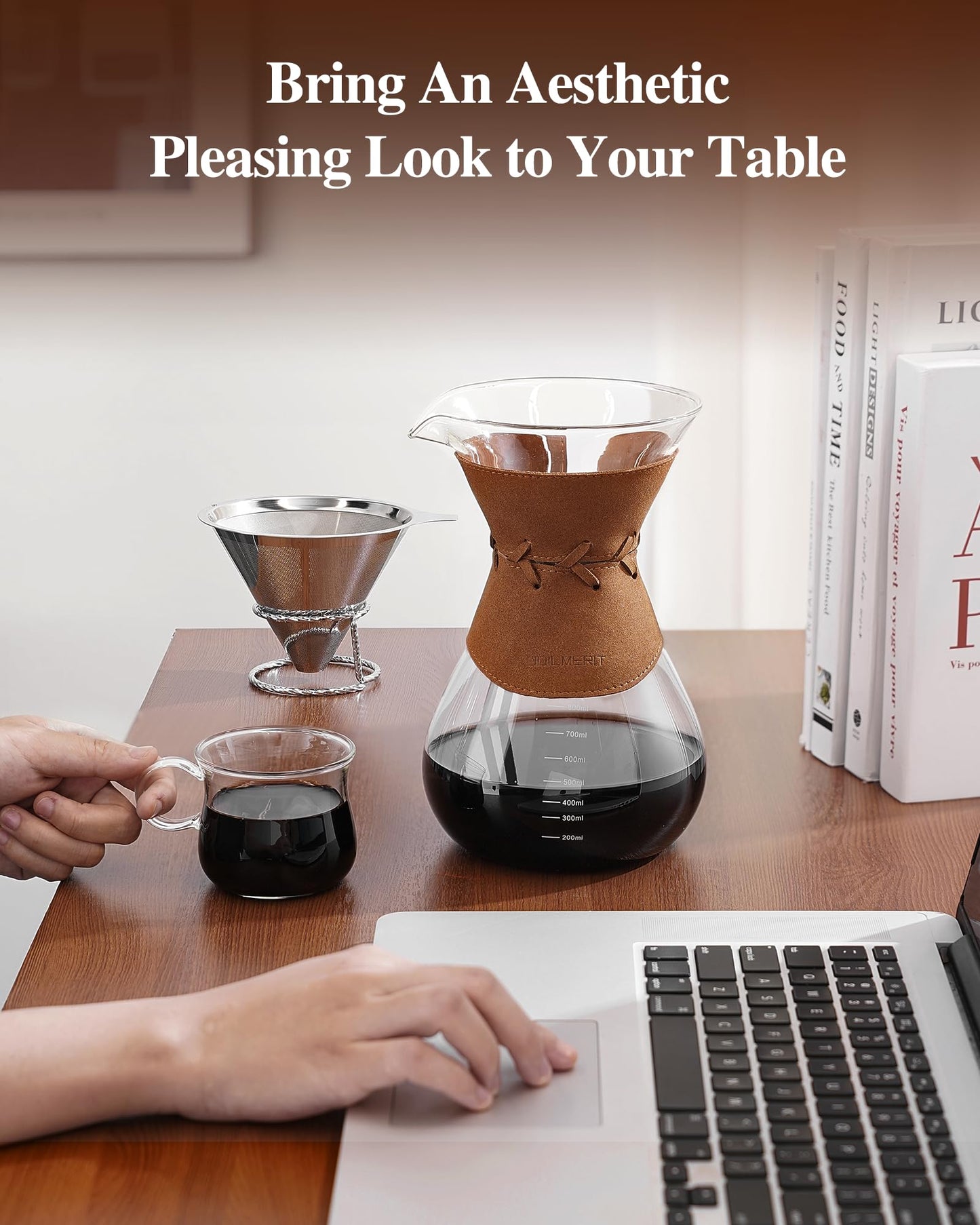 BOILMERIT Espresso Cups Set of 4, 5 Ounces Espresso Shot Glass, Clear Double Esperesso Glasses with Handle, Small Tazas De Cafe Espresso Machine Accessories