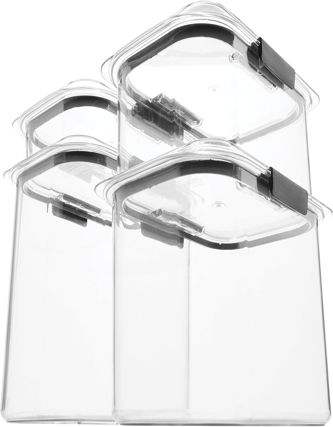 Rubbermaid Brilliance Food Storage Containers - BPA-Free, Airtight, Clear | Set of 4 (8 Pieces)