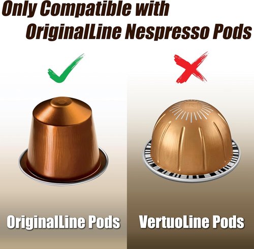 DecoBrothers Coffee Pod Drawer - Tempered Glass Storage for 42 Nespresso Original Line Capsules