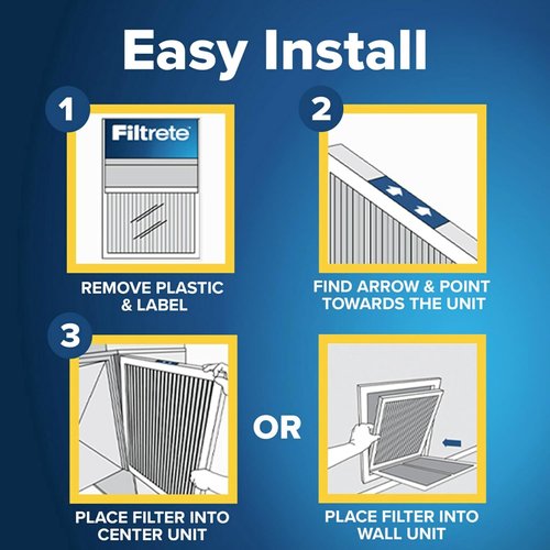 Filtrete 20x20x1 Air Filter - MERV 12, MPR 1500, Asthma & Allergy Friendly, 2-Pack | 3-Month Pleated Electrostatic