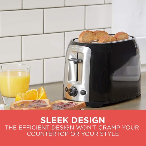 BLACK+DECKER 2-Slice Toaster - Extra Wide Slots, 7 Shade Settings, 850 Watts, Bagel & Frozen Functions