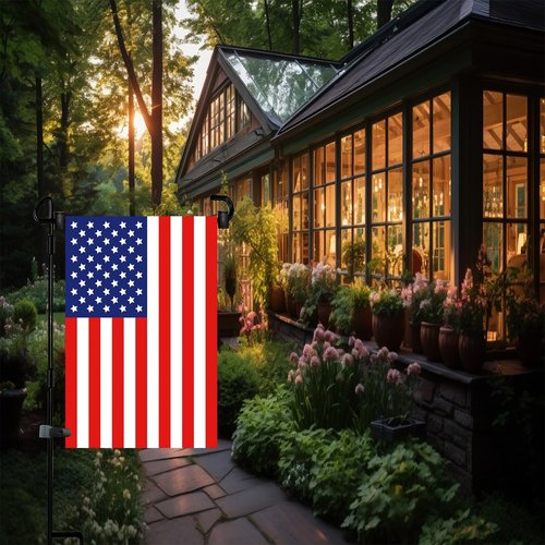Garden Flag Pole Stand Holder - Waterproof & Durable with Flag Stopper | Perfect for Outdoor Yard Decor