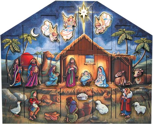 Byers' Choice Nativity Advent Calendar - Festive Holiday Decor | Charming Handcrafted Design