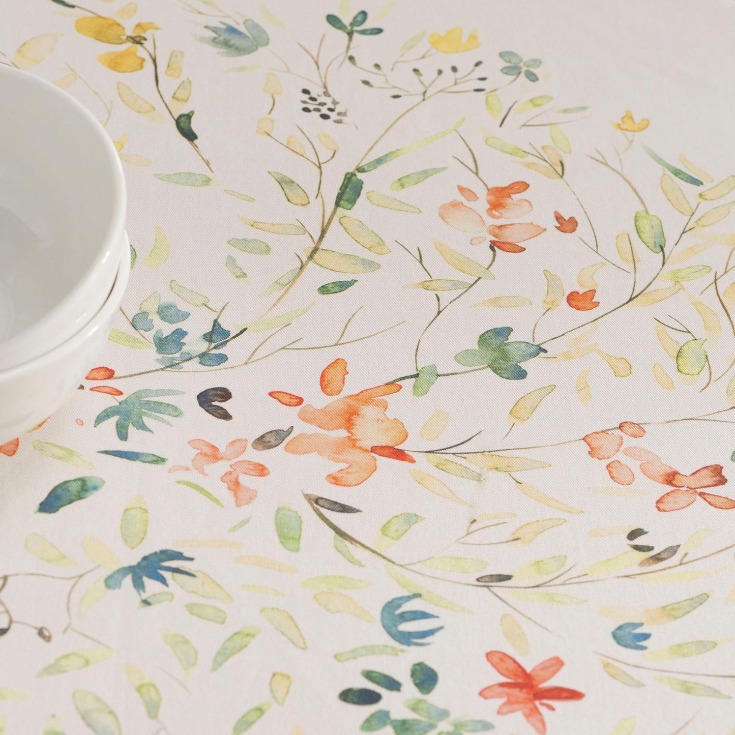 Maison d' Hermine Table Cloth Round Table 100% Cotton 63 Round Inches Tablecloth Reusable Decorative for Dining Kitchen Room Farmhouse Home Gifts for Mothers Day Spring Summer - Colmar
