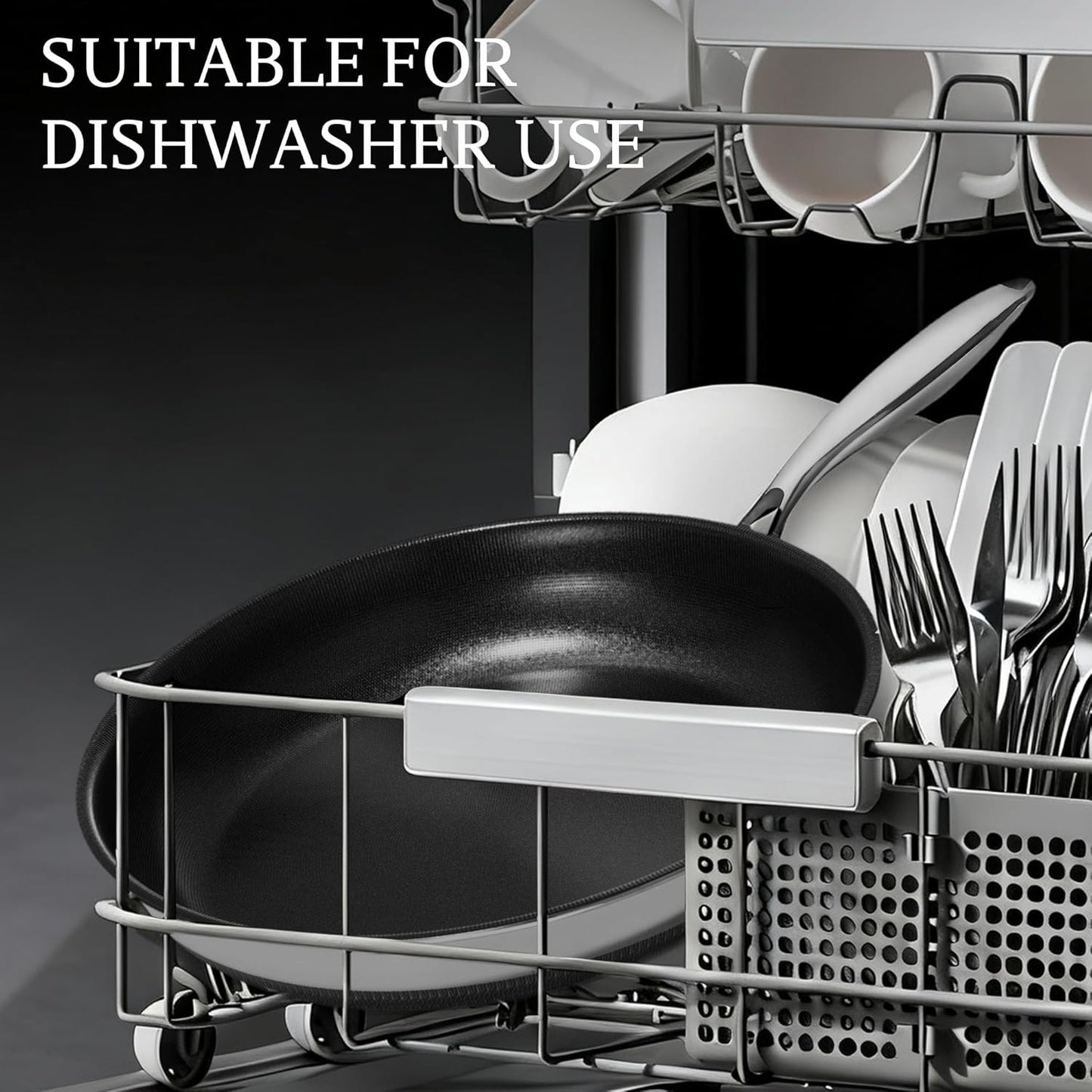 KITEXPERT Nonstick Frying Pan - 12-Inch Titanium Ceramic Skillet, Dishwasher Safe & PFOA Free