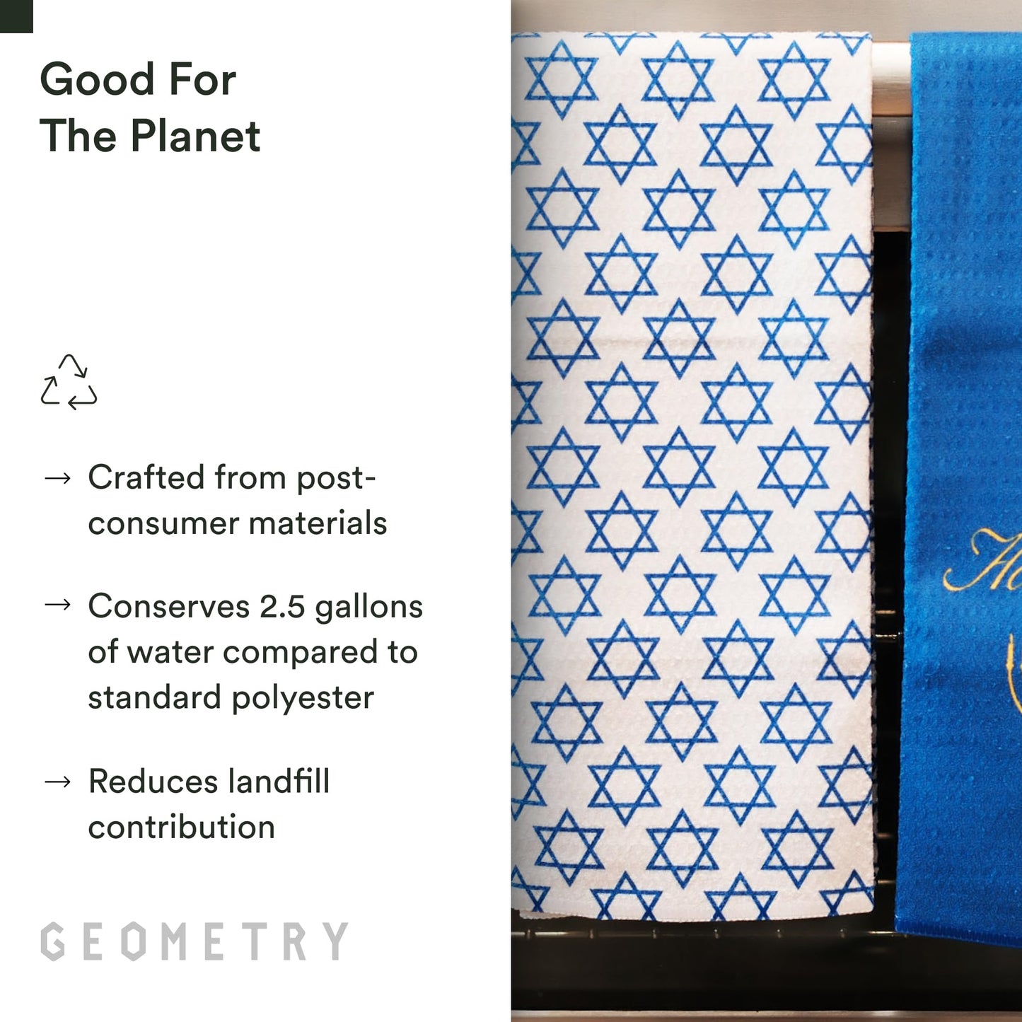 GEOMETRY Christmas Kitchen Towels - Quick Dry Microfiber Cloth Dish Towels for Kitchen Drying - Premium Quick Dry Towel - Sparkling Night