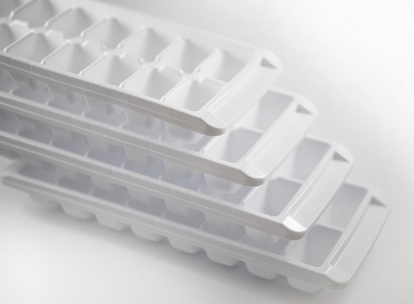 Kitch Easy Release Ice Cube Tray - 16 Cubes Per Tray | Set of 4 for Effortless Ice Making