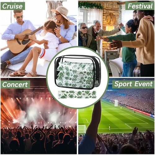 64 Pcs Tampon Flasks Set Includes 20 Reusable Plastic Flasks, 40 Self Adhesive Wrappers, 2 Funnels, Storage Bag, Clean Brush, Hidden Tube Flasks for Cruise Event, Concert, Outdoor Sports (Green)