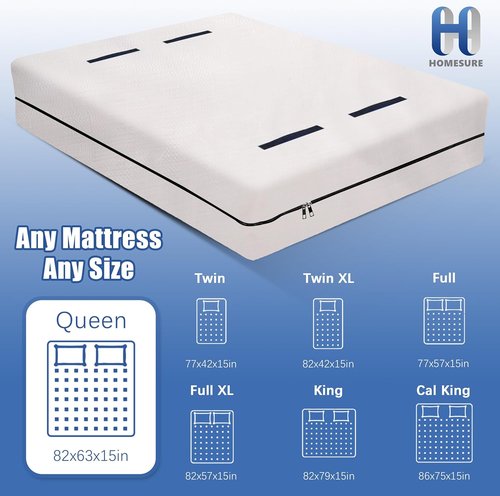 HOMESURE King Mattress Bag - Heavy Duty Storage Solution with Strong Zipper & 8 Handles | Eco-Friendly Design