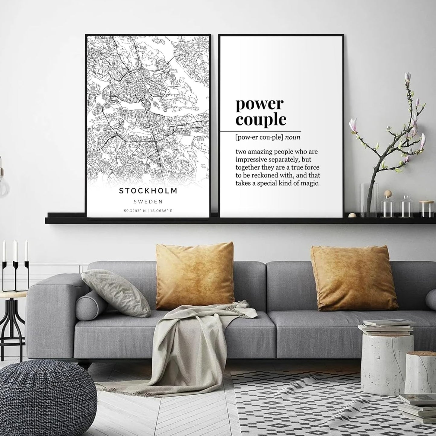 Upsimples 27x40 Inch Black Poster Frames - Scratch-Proof Picture Frames for Photo Gallery | 3 Pack, Slide-In Strips