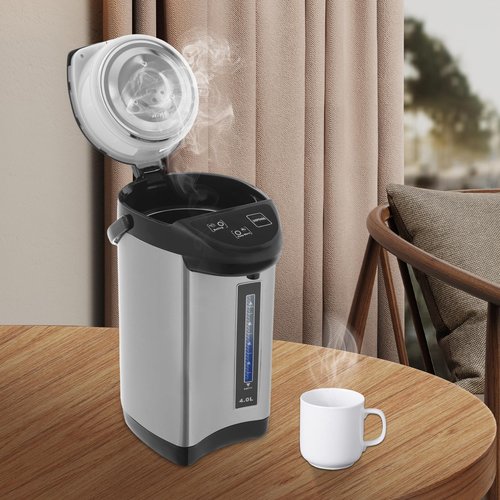 Electric Hot Water Pot Urn, Water Boiler & Warmer 4 Liter, Hot Water Dispenser with 3 Water Dispensing Modes, 750W Hot Water Kettle Instant Heating for Coffee & Tea (black)