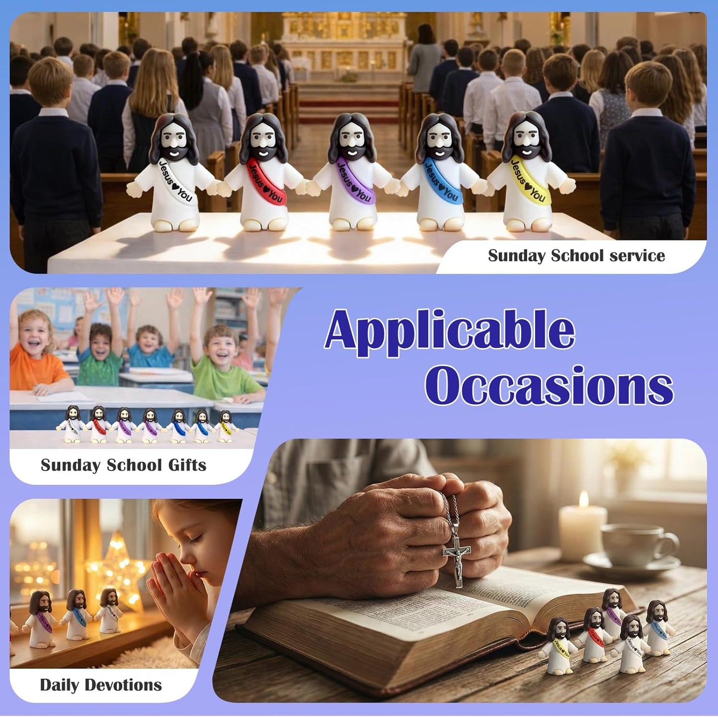 Little Jesus Figures by [Brand Name] - 25 Mini Religious Figurines for Baptism Gifts & Party Favors