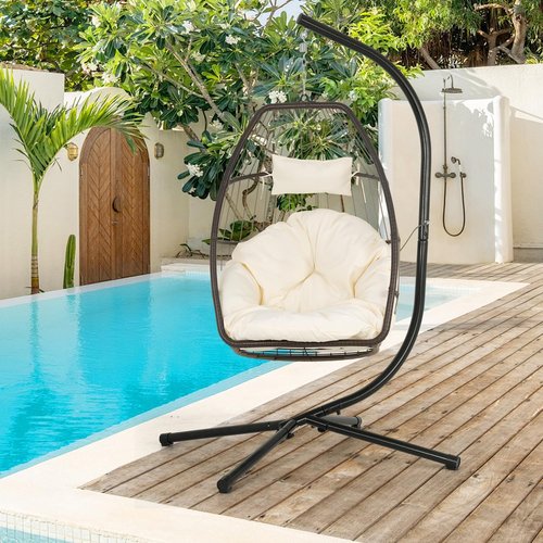 FDW Hammock Chair Stand - Heavy Duty Steel Construction for Hanging Hammocks | Max Load 400 LBS