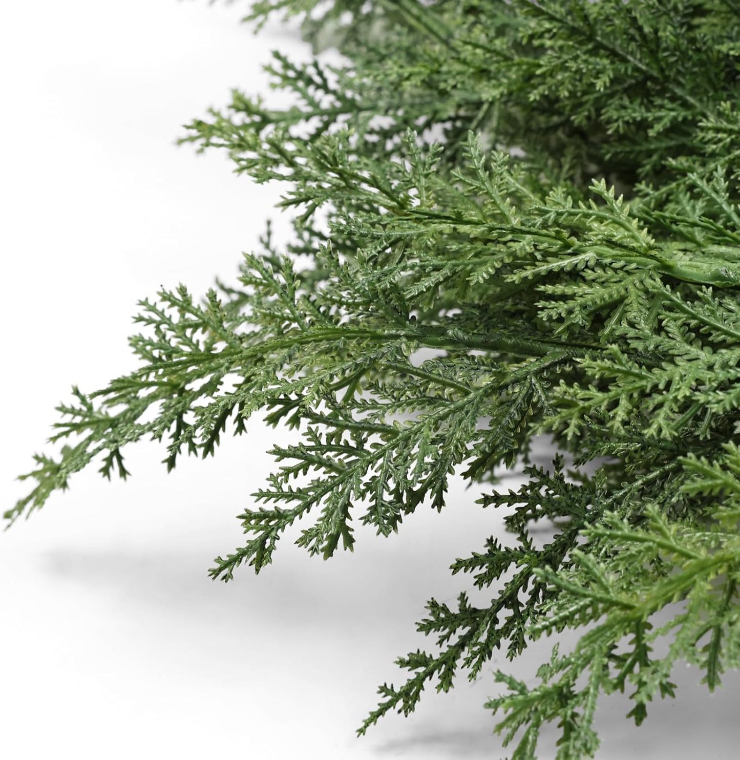 Lush Christmas Wreath - 24-Inch Real Touch Faux Cedar for Indoor/Outdoor Holiday Decor