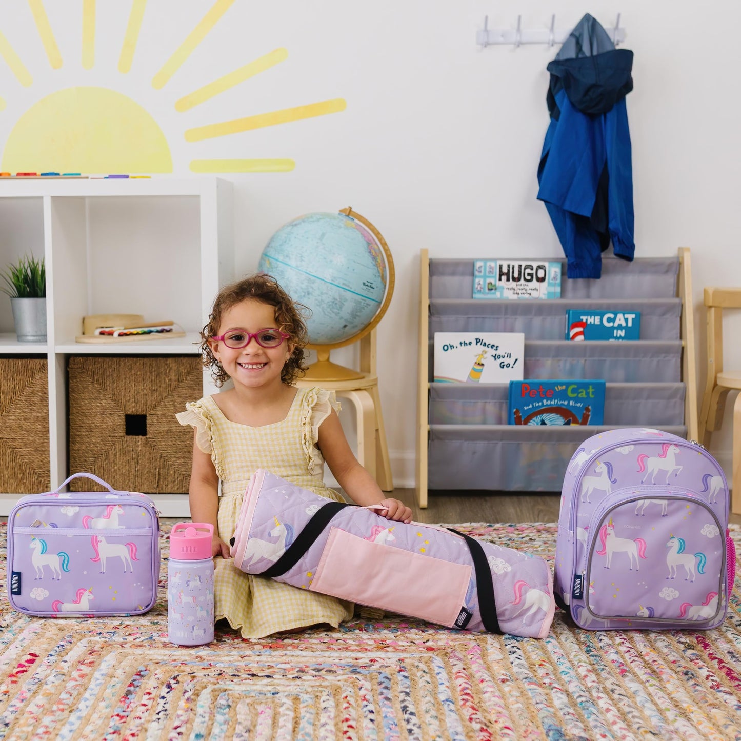 Wildkin 15 Inch Kids Backpack with Lunch Box Bag Bundle - Durable, Lightweight School & Travel Set - Unicorn