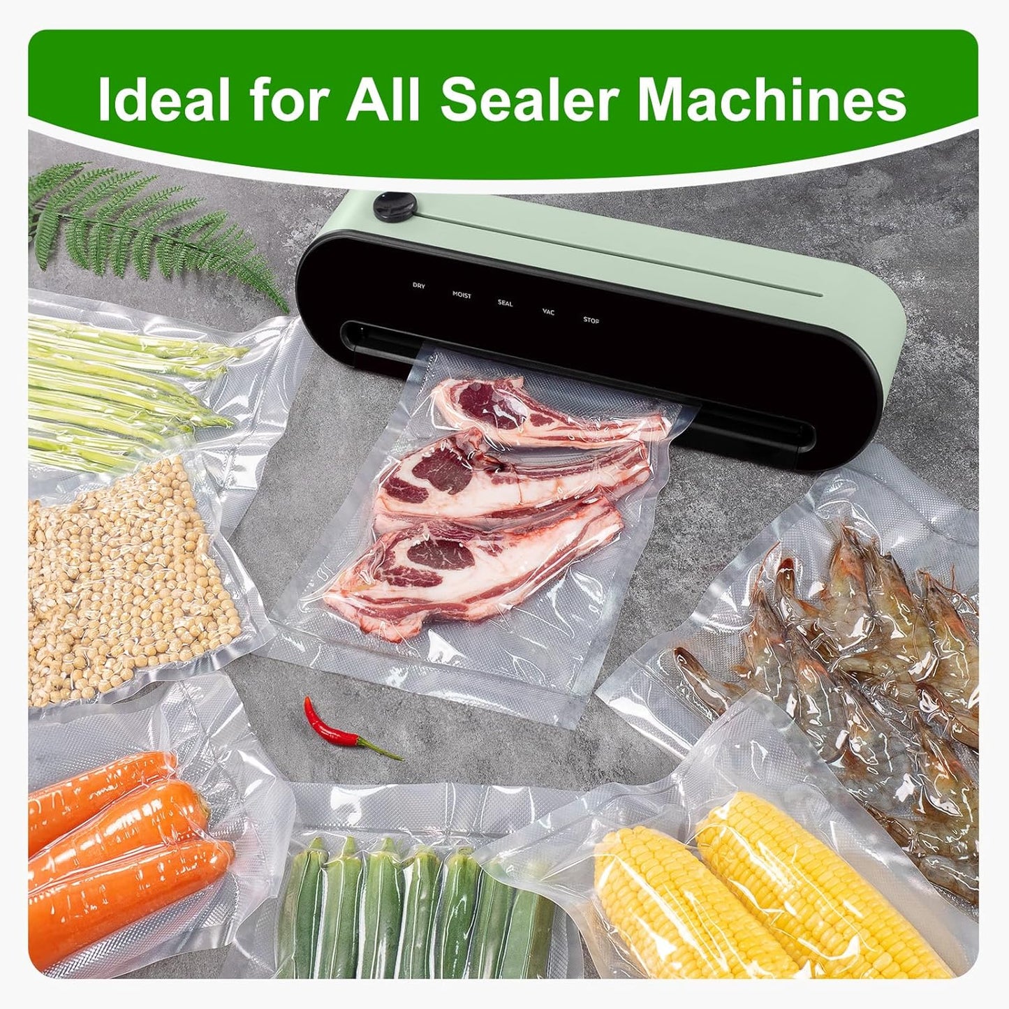 Ultrean Vacuum Seal Roll - 11" x 150' Commercial Grade Food Storage Bags | BPA Free, Ideal for Meal Prep & Sous Vide