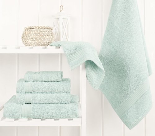 Cotton Paradise 6-Piece Towel Set - 100% Soft Absorbent Turkish Towels in Mint | 2 Bath, 2 Hand, 2 Washcloths