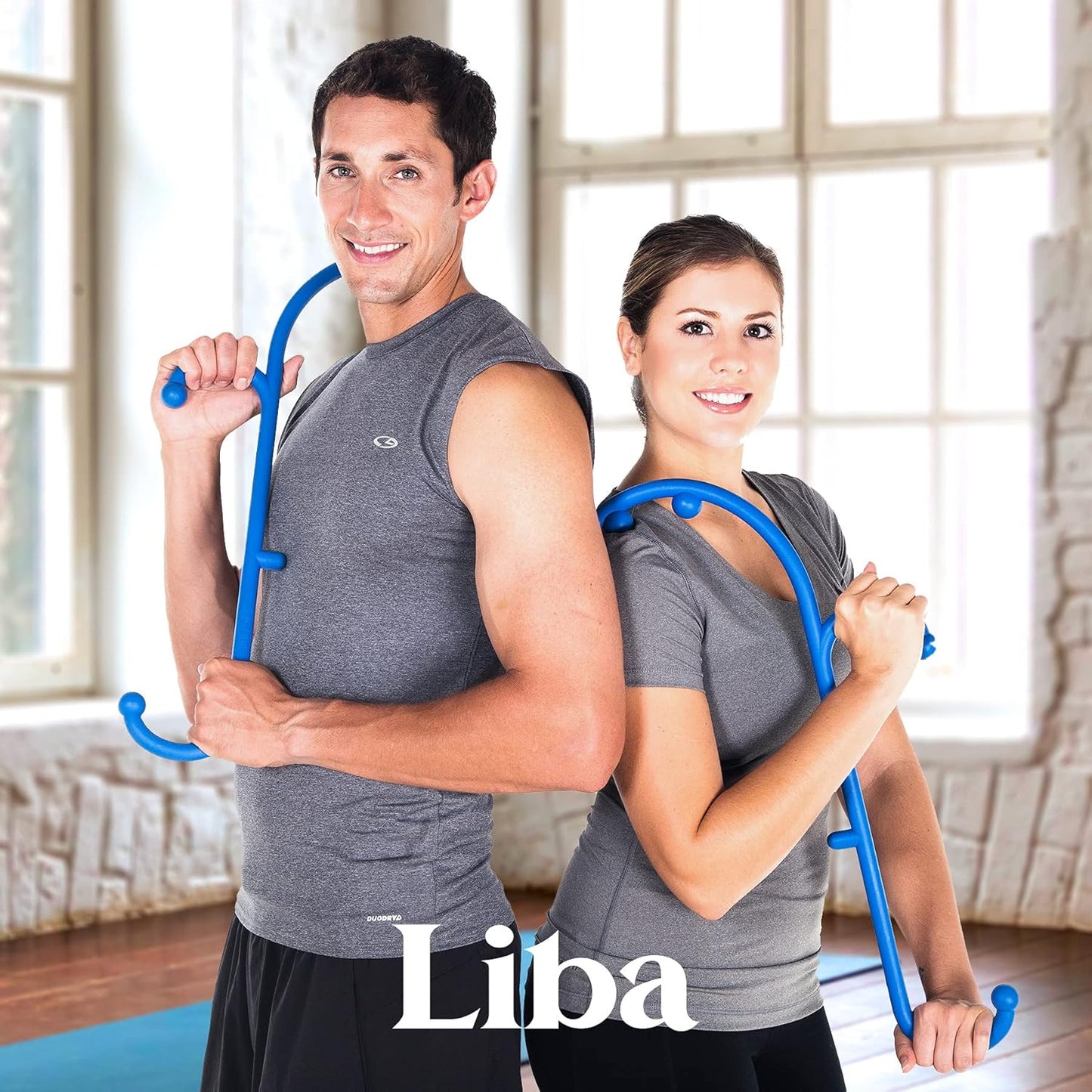 LiBa Back and Neck Massager - Handheld Trigger Point Therapy for Pain Relief | Blue Color, Ideal Gift for All