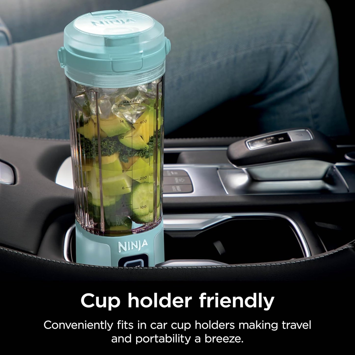 Ninja Blast Portable Blender - Cordless 18oz Personal Blender for Smoothies & Shakes | BPA-Free, USB-C Rechargeable, Tinted Aqua