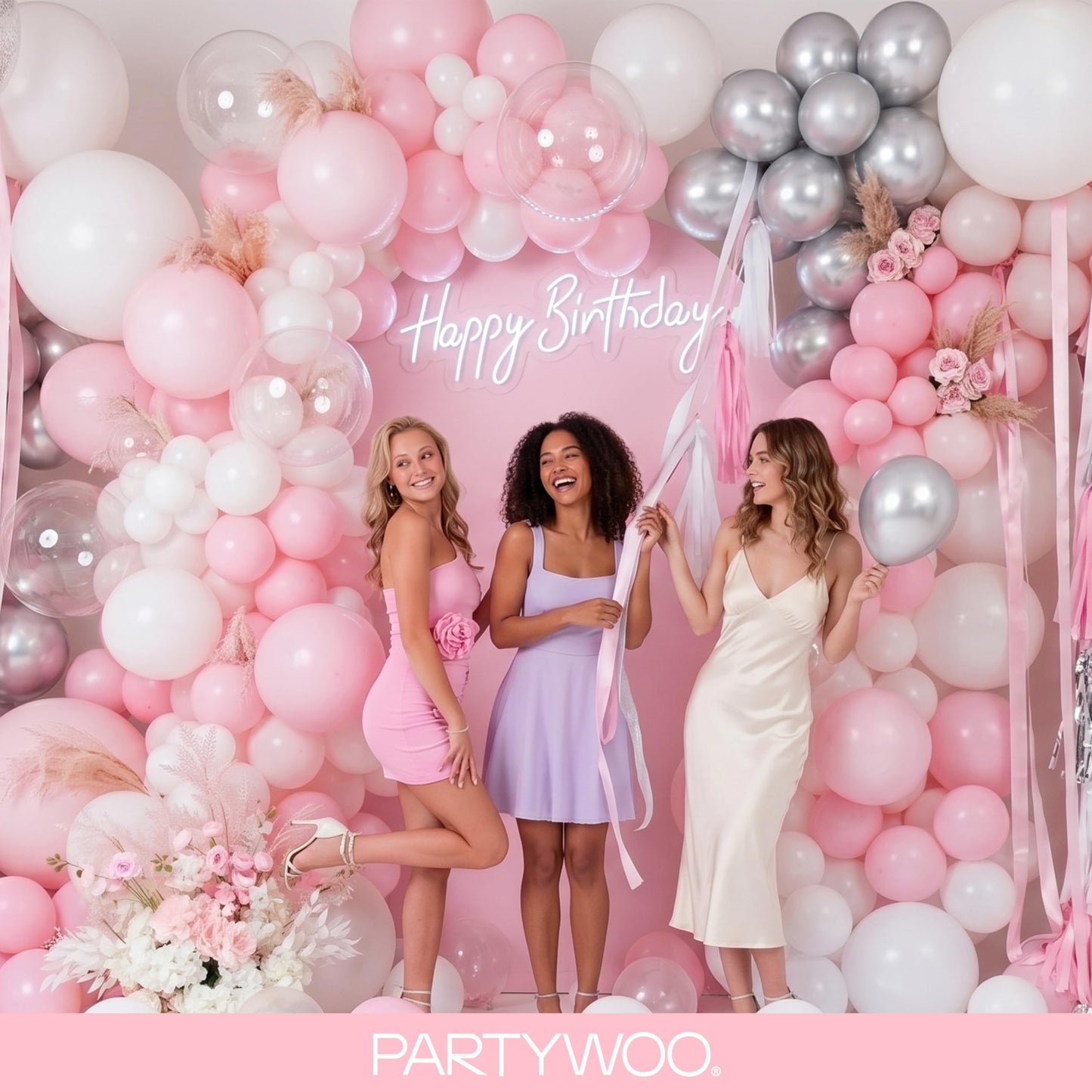 PartyWoo Baby Pink Balloons 100 pcs Different Sizes of 18 12 10 5 Inch Pastel Pale Light Pink Balloons Arch Kit Garland for Baby Shower Gender Reveal Birthday Princess Party Decorations Pink-Q05