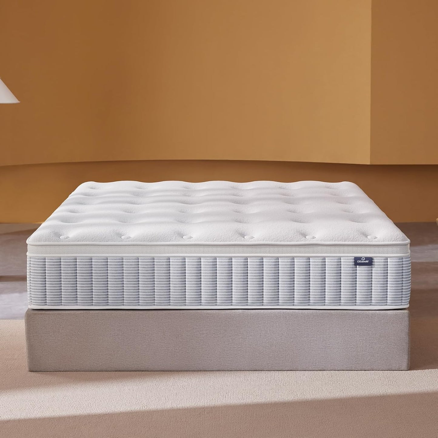 Skiennix Queen Mattress - 14 Inch Hybrid Memory Foam with Reinforced Edge Support & Zoned Coils