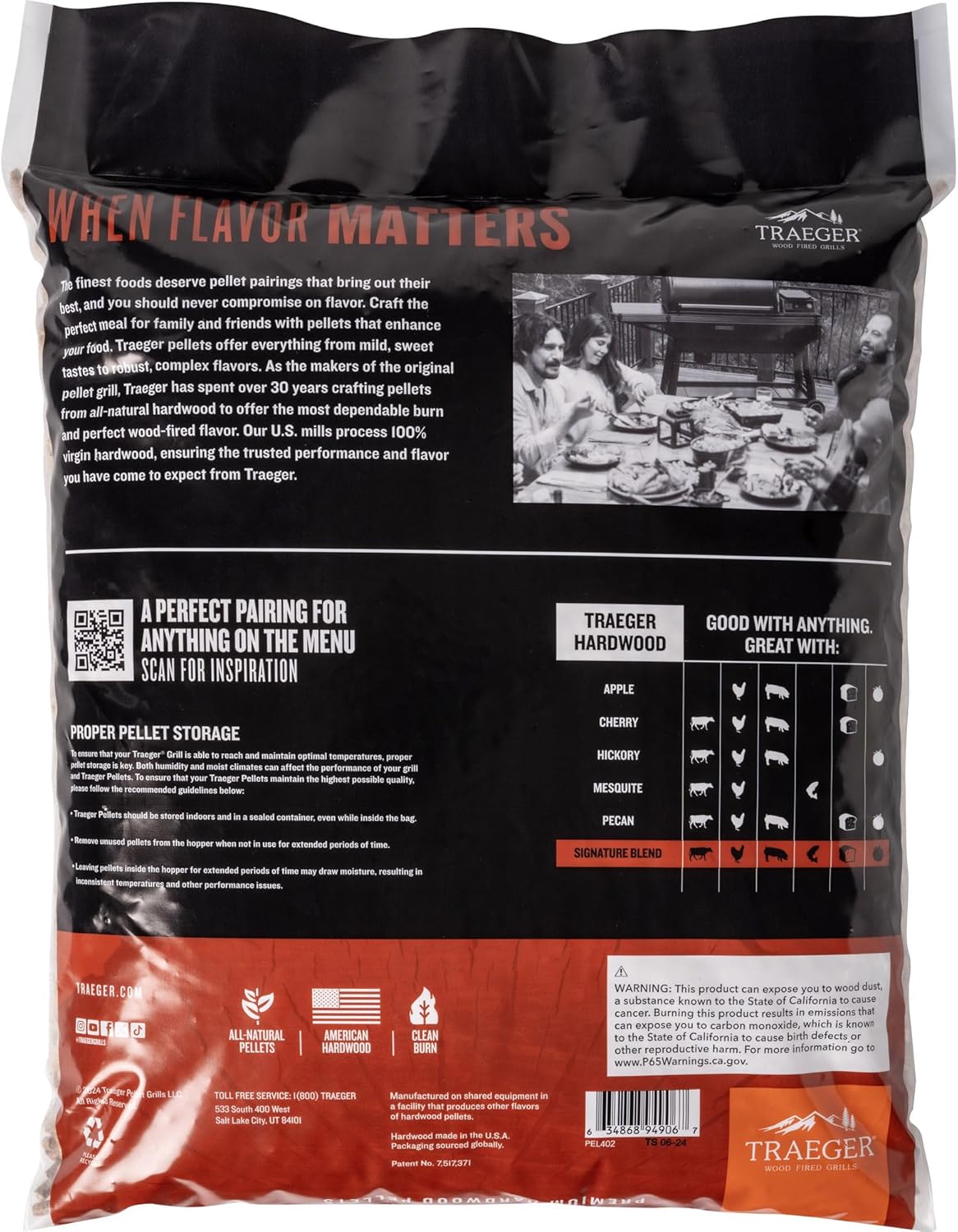Traeger Grills 100% All-Natural Wood Pellets - Signature Blend for Smokers & Grills | 18 lb Bag