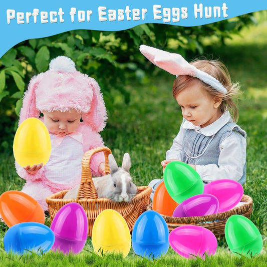 18 PCS Jumbo Easter Eggs 6 Inch Giant Plastic Bright Solid Easter Eggs Assorted Colors Large Fillable Easter Egg for Easter Party Favor Easter Eggs Hunt Easter Basket Stuffers Fillers Classroom Prize