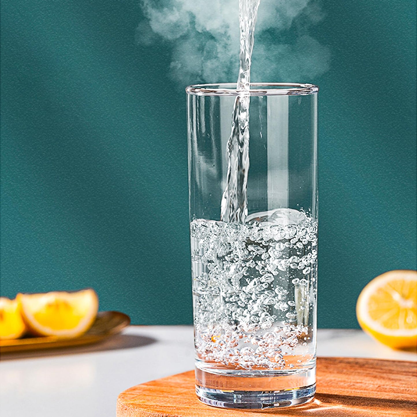 binsakao Premium Highball Glass Set - Elegant Tom Collins Glasses Set of 6-9 oz Tall Drinking Water Glasses - Bar Glassware for Mojito, Whiskey, Cocktail