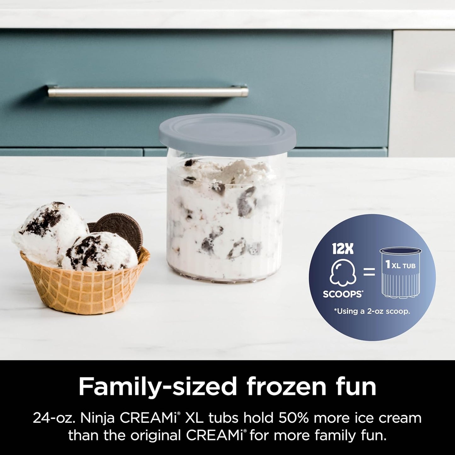 Ninja CREAMi Deluxe Ice Cream Maker - 11-in-1 Frozen Treat Machine with 4 Family-Sized Tubs | XL Capacity, Silver