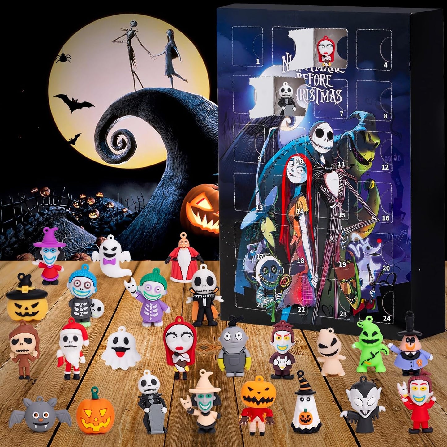 Nightmare Before Christmas Advent Calendar - 24 Collectible Surprises for Kids & Adults | Holiday Countdown Gift