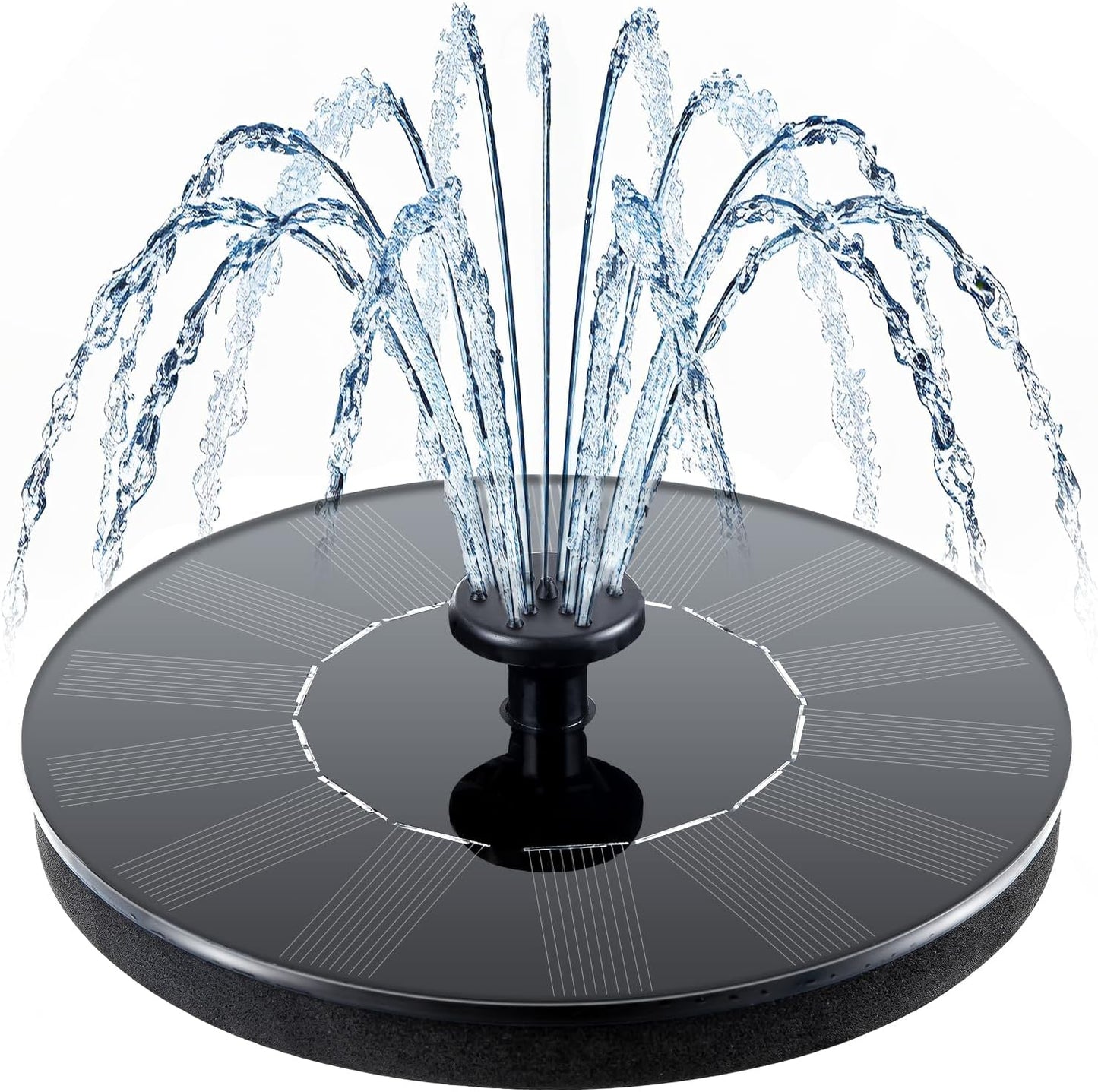 Mademax Solar Fountain Pump - 1.4W Upgrade with 6 Nozzles | Floating Bird Bath Water Feature for Garden & Pond