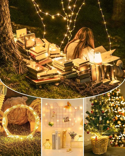 60 LED Fairy Lights by [Brand Name] - 20FT Waterproof Battery Operated Twinkle Lights | Timer & Cuttable for Indoor/Outdoor Use