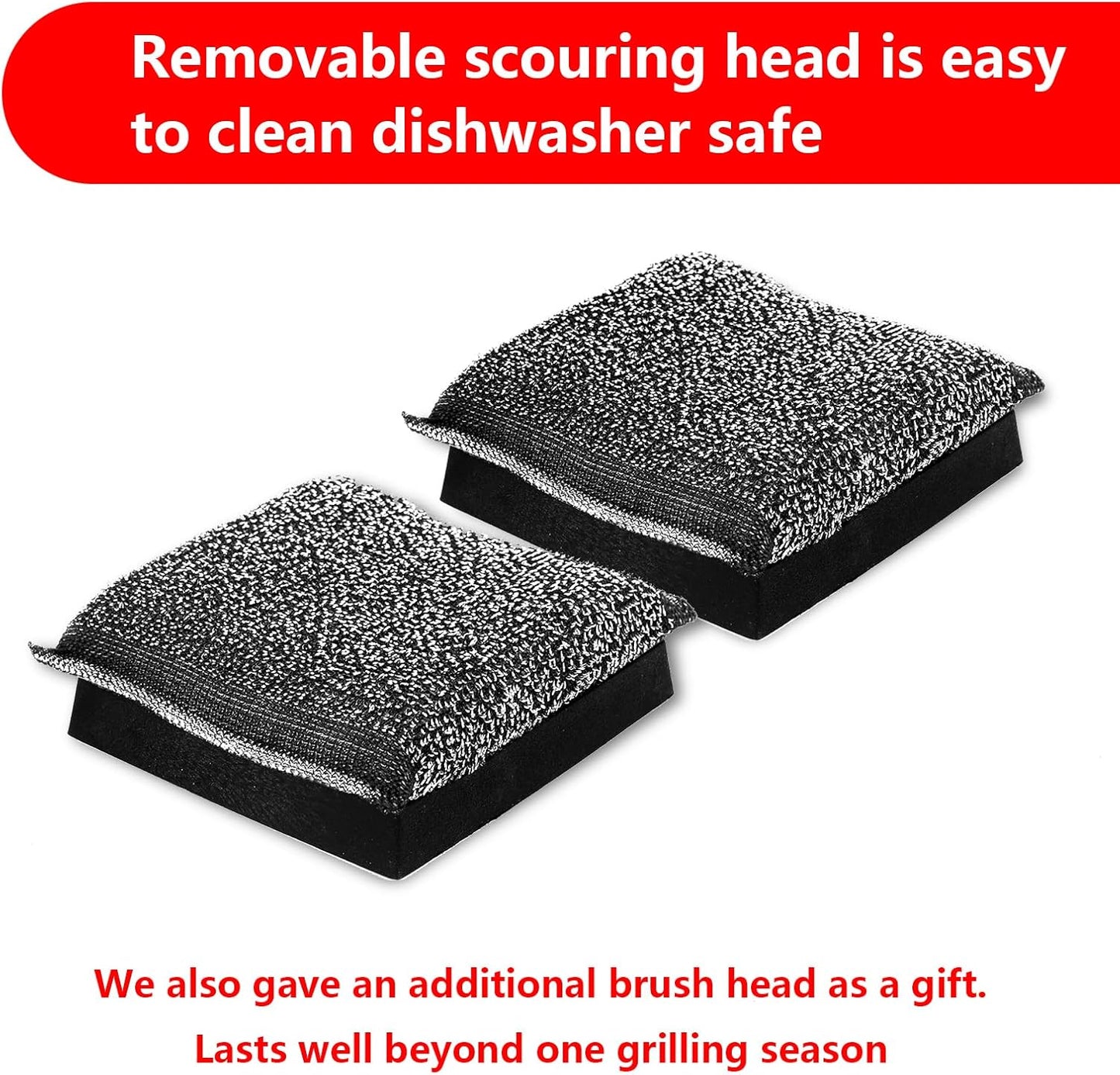 XUDAKAIXIN Bristle-Free Grill Brush - Ultra Safe & Efficient Cleaner for Cast Iron & Stainless Steel Grills | Perfect Gift for Men & Dads