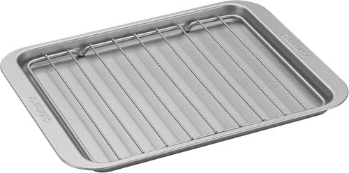Cuisinart Toaster Oven Broiling Pan with Rack - Silver, 11.2" x 8.6" x 0.06" for Perfect Cooking