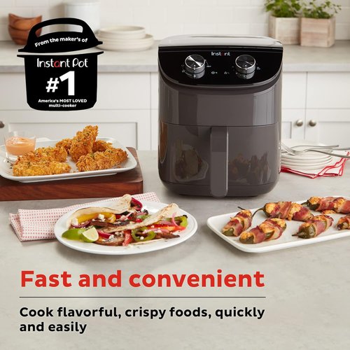 Instant Pot 4QT Air Fryer - EvenCrisp Technology for Perfectly Crispy Meals | 100+ In-App Recipes, Black