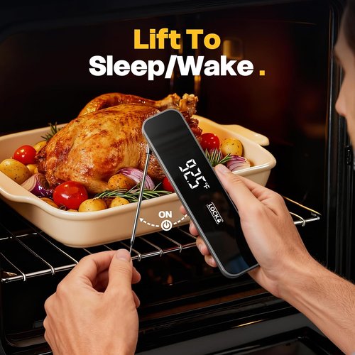 0.3S Professional Instant Read Meat Thermometer - Digital Cooking Thermometer for Grilling & BBQ - Essential Kitchen Gadget in Grey
