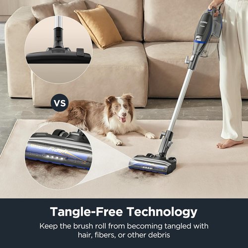 Eureka Corded Stick Vacuum Cleaner - Lightweight Pet Hair Removal | Powerful Suction for Carpets & Hard Floors - Blue, NES520BL