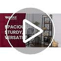 VASAGLE 4-Tier Ladder Shelf Without Back Panels Rustic Brown & Ink Black 31.5W