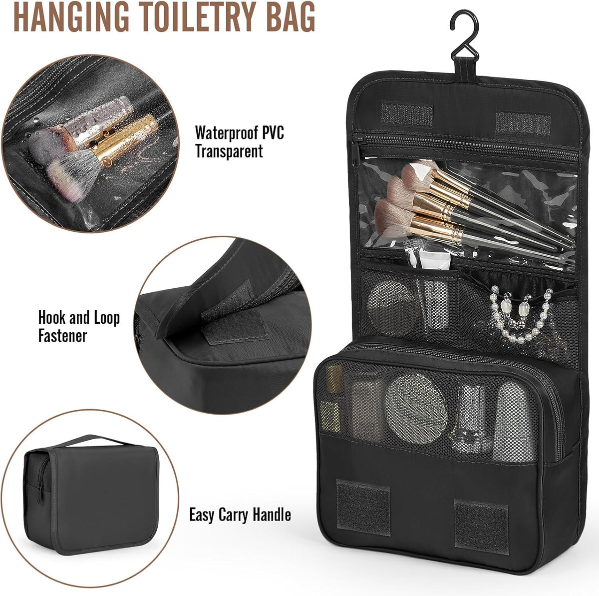 Veken Packing Cubes Set - Travel Organizer Bags with Laundry & Toiletry Bag | 10-Piece Set in 4 Sizes