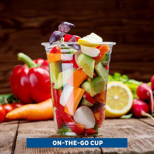 Freshware 16 oz Clear Disposable Plastic Cups - Heavy-Duty Tumblers for Parties | 100 Count Pack