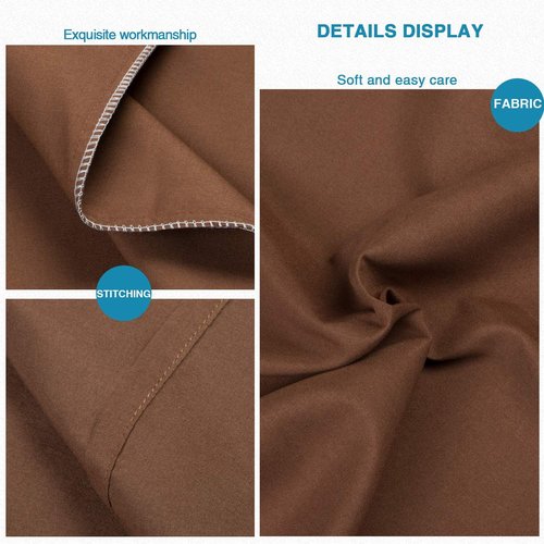 FLXXIE Pillow Cases - Soft Microfiber Standard Size Pillow Covers | Wrinkle & Stain Resistant, 2-Piece Set, 20x26, Brown