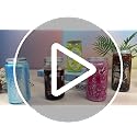 16 Oz Acrylic Snowglobe Tumbler, 20 Pack Pre-Drilled Double Wall