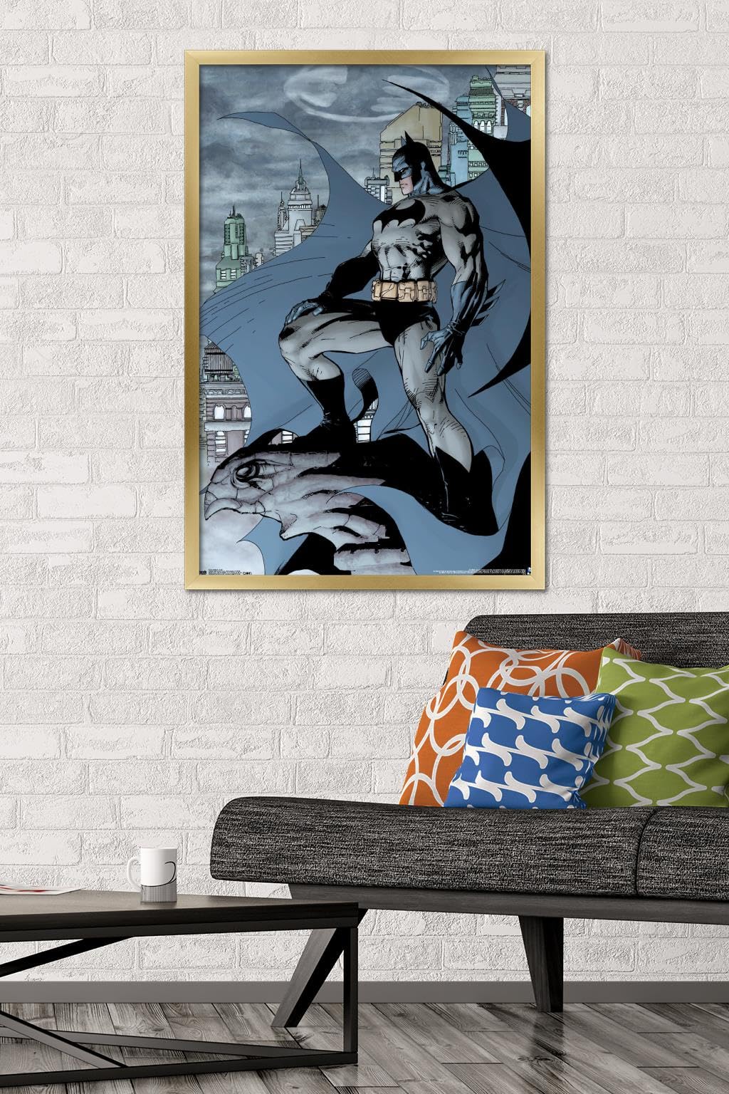 Trends International DC Comics Batman - Gargoyle Wall Poster, 34L x 22.4W, Gold Framed Version