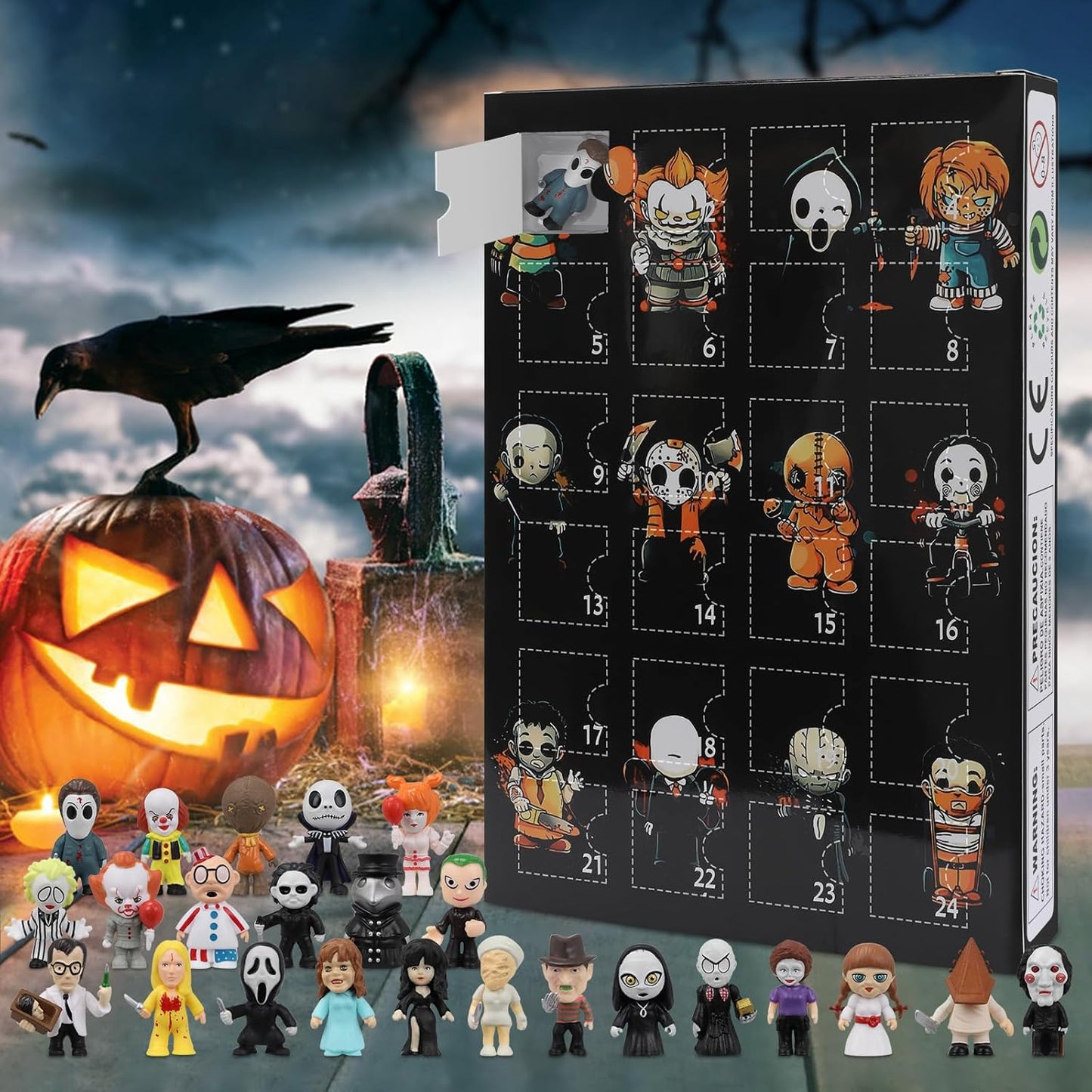 2025 Halloween Advent Calendar - Countdown Calendar with 24 Classic Doll Collectibles for Kids & Adults
