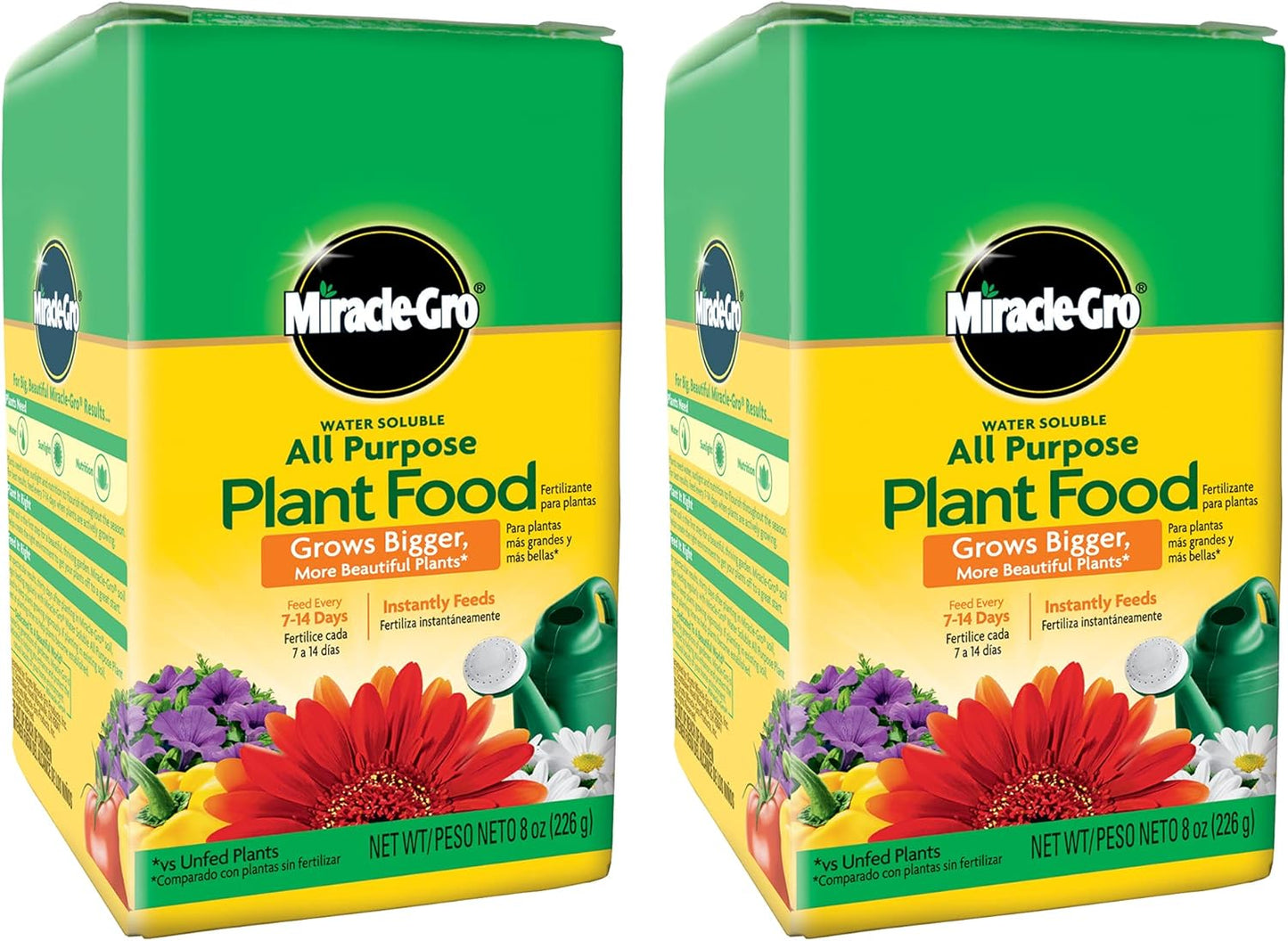 Miracle-Gro Water Soluble Plant Food - All-Purpose Fertilizer for Indoor & Outdoor Plants, 8 oz (2-Pack)