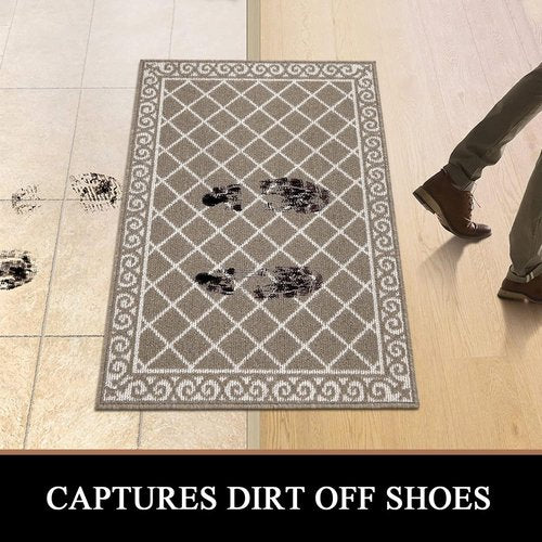 Hebe Indoor Door Mat - 32"x48" Non-Slip Welcome Mat | Washable Dirt Trapper for Entryway & Kitchen