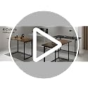 Brown 31.5-Inch Folding Desk - No Assembly Wooden Top, Small Space-Saving Table