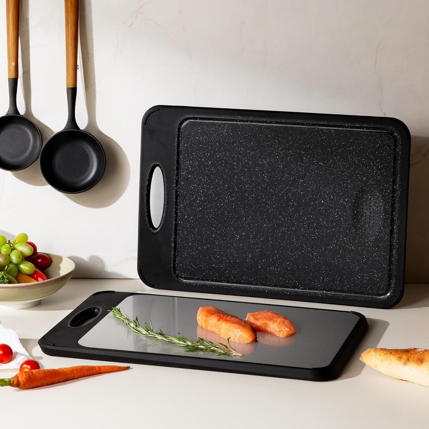 Stainless Steel Cutting Board - Non-Toxic Double-Sided Chopping Board for Meat & Vegetables | 16” x 11” Easy to Clean